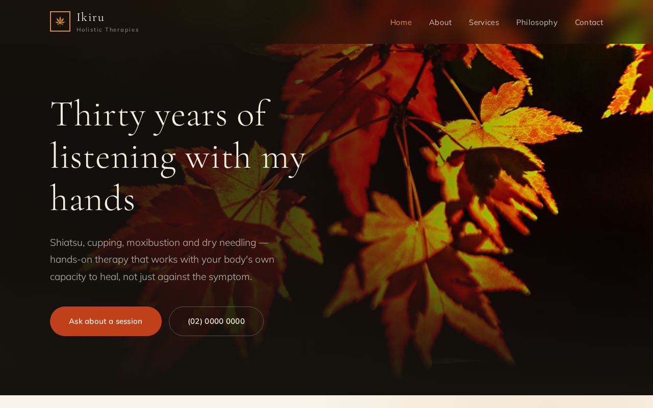 Preview of Ikiru Website