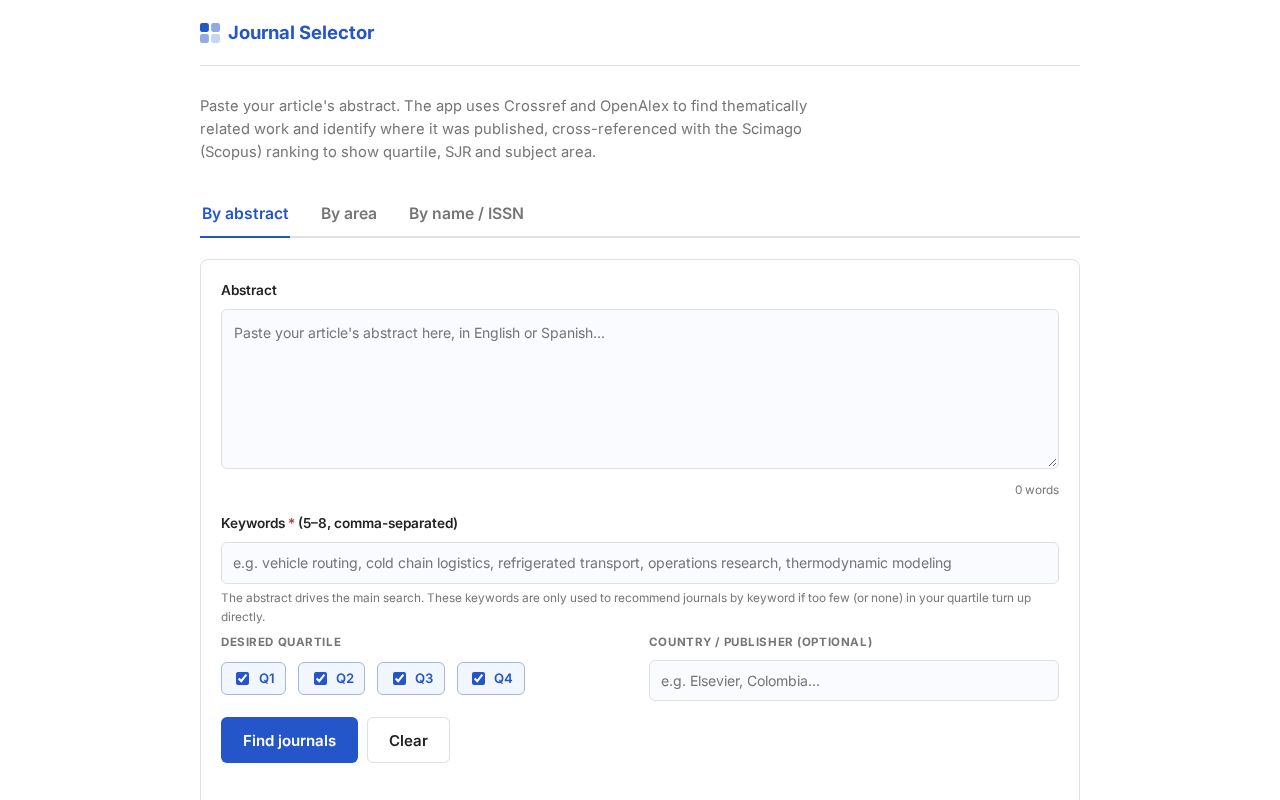 Preview of Journal Selector