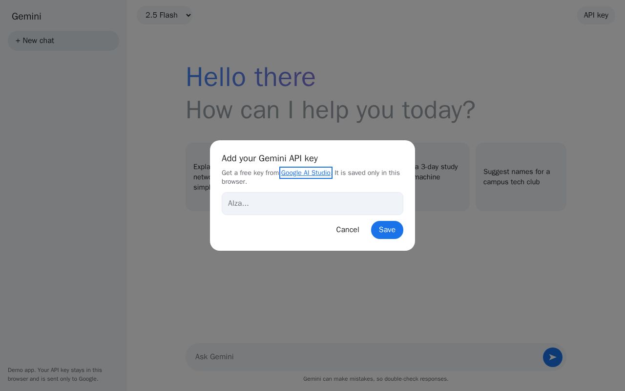 Preview of Gemini LLM Demo
