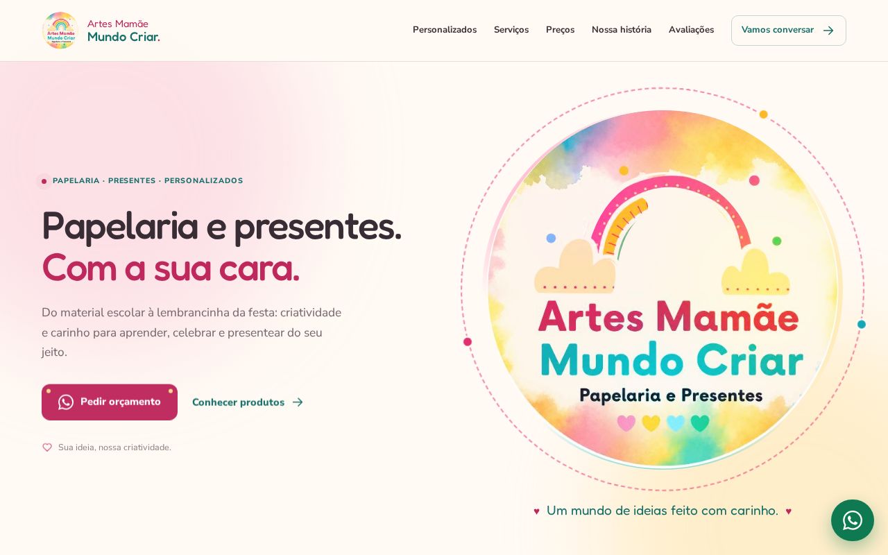 Preview of Artes Mamãe Mundo Criar