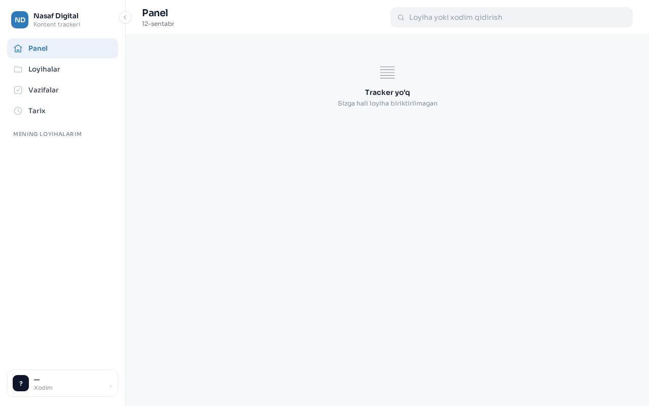 Preview of Nasaf Digital Tracker