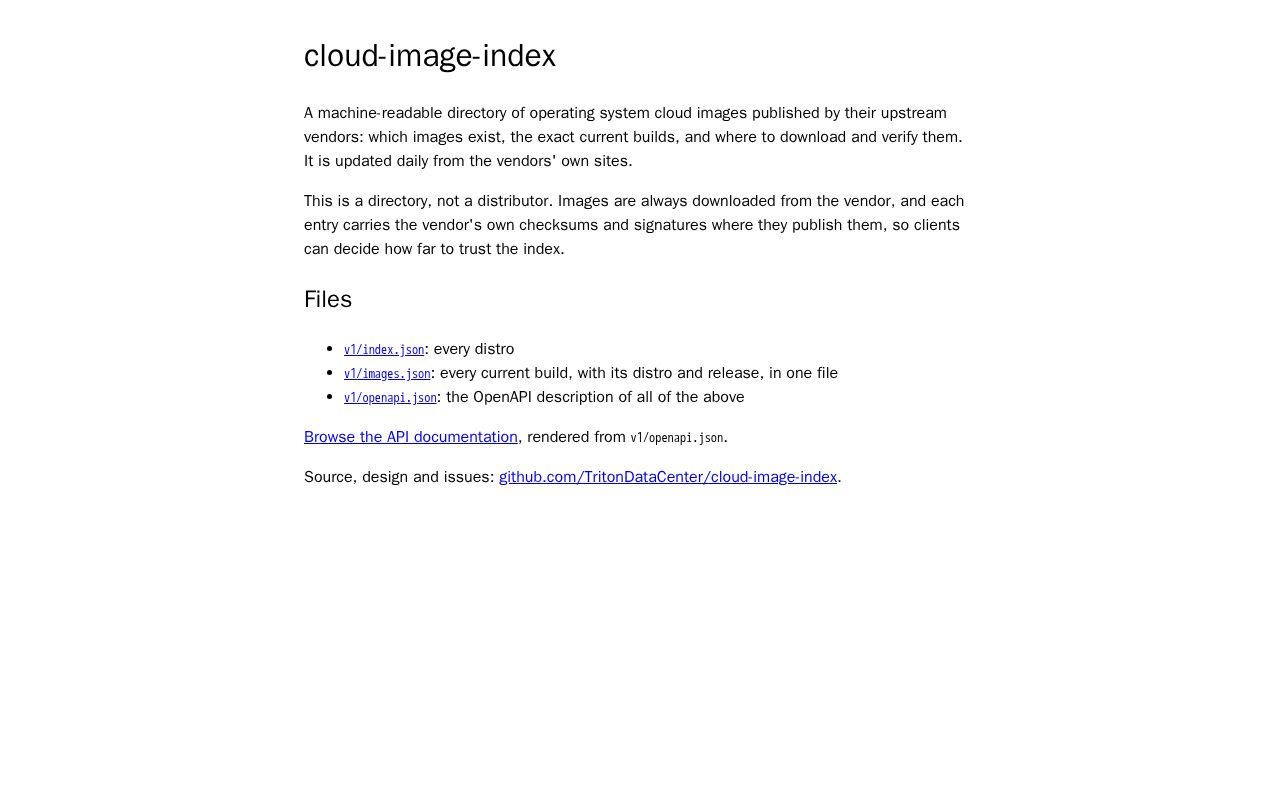 Preview of Cloud Image Index
