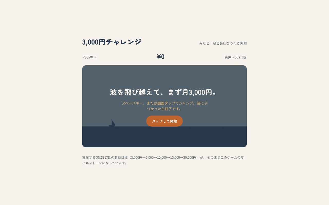 Preview of みなと｜AIと会社をつくる実験 - ミニゲーム置き場