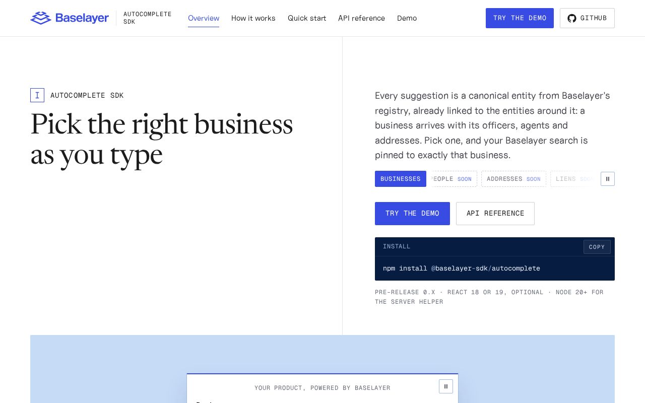 Preview of Baselayer Autocomplete Typescript