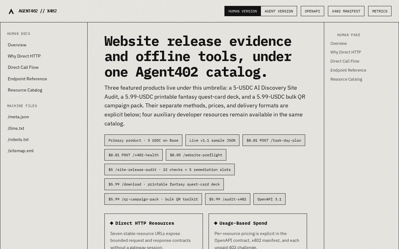 Preview of Agent402 Dev