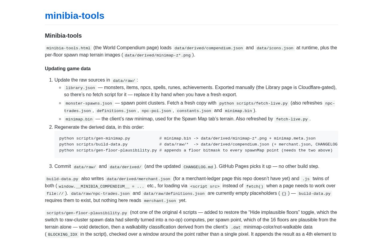 Preview of Minibia Tools