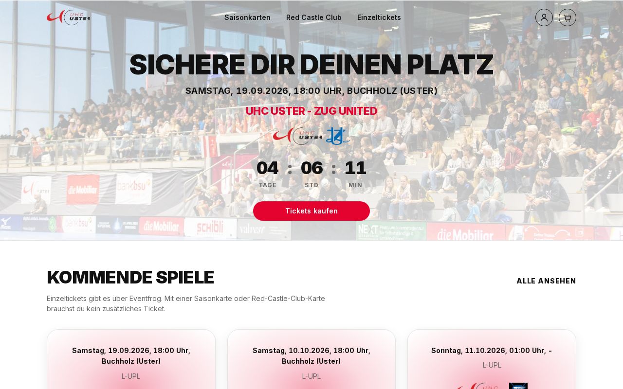 Preview of UHCUster Ticketshop