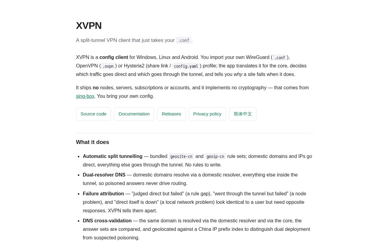 Preview of XVPN