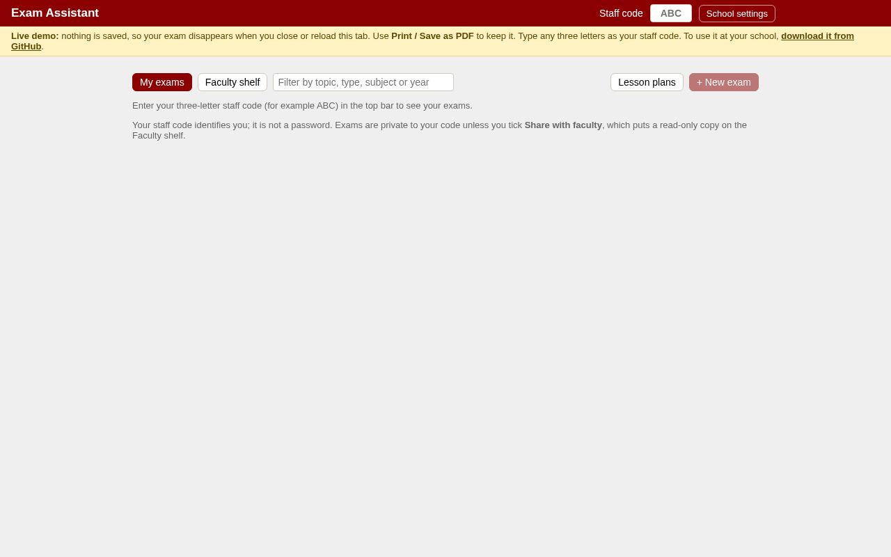 Preview of Exam Builder