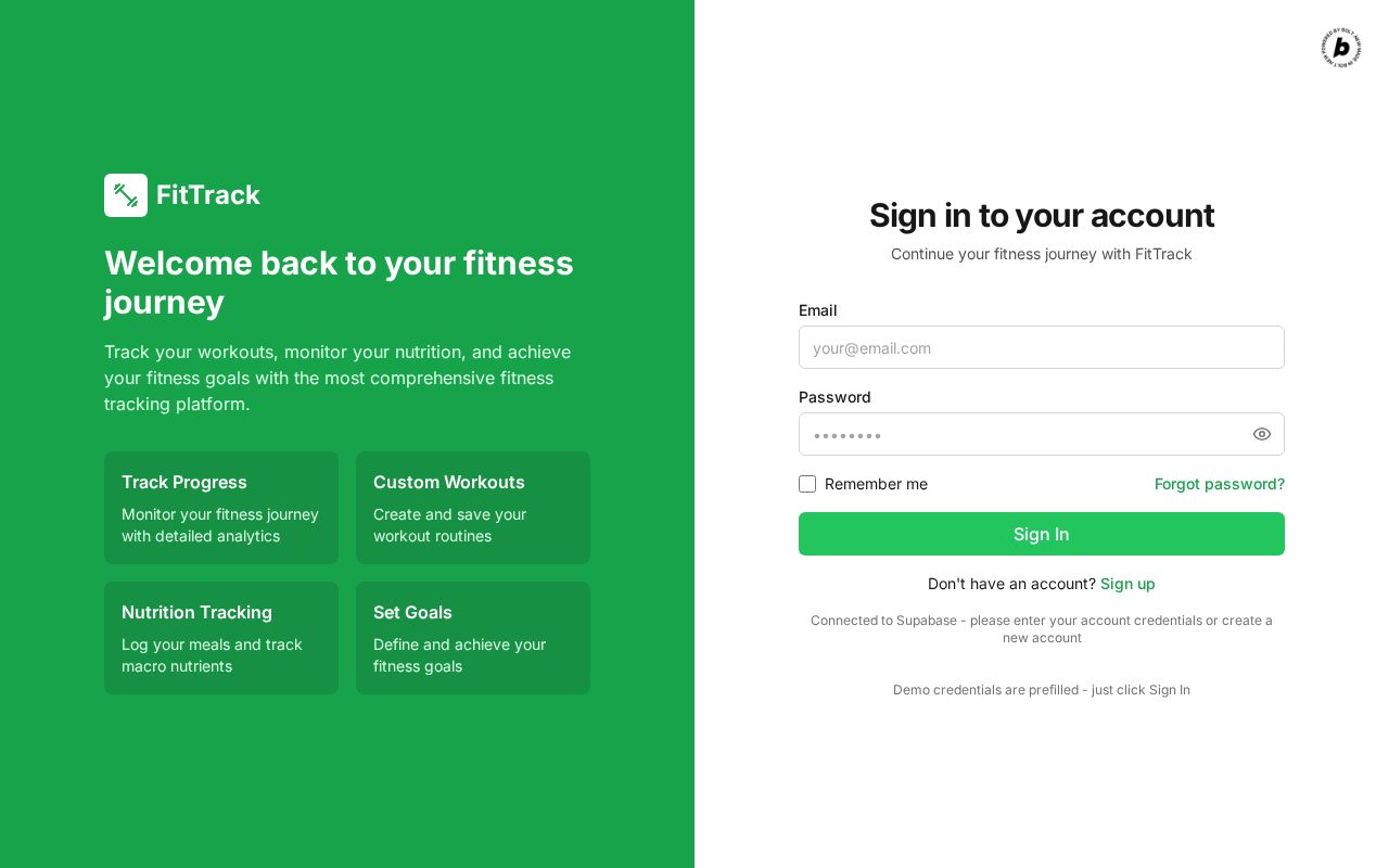 Preview of Fittracker