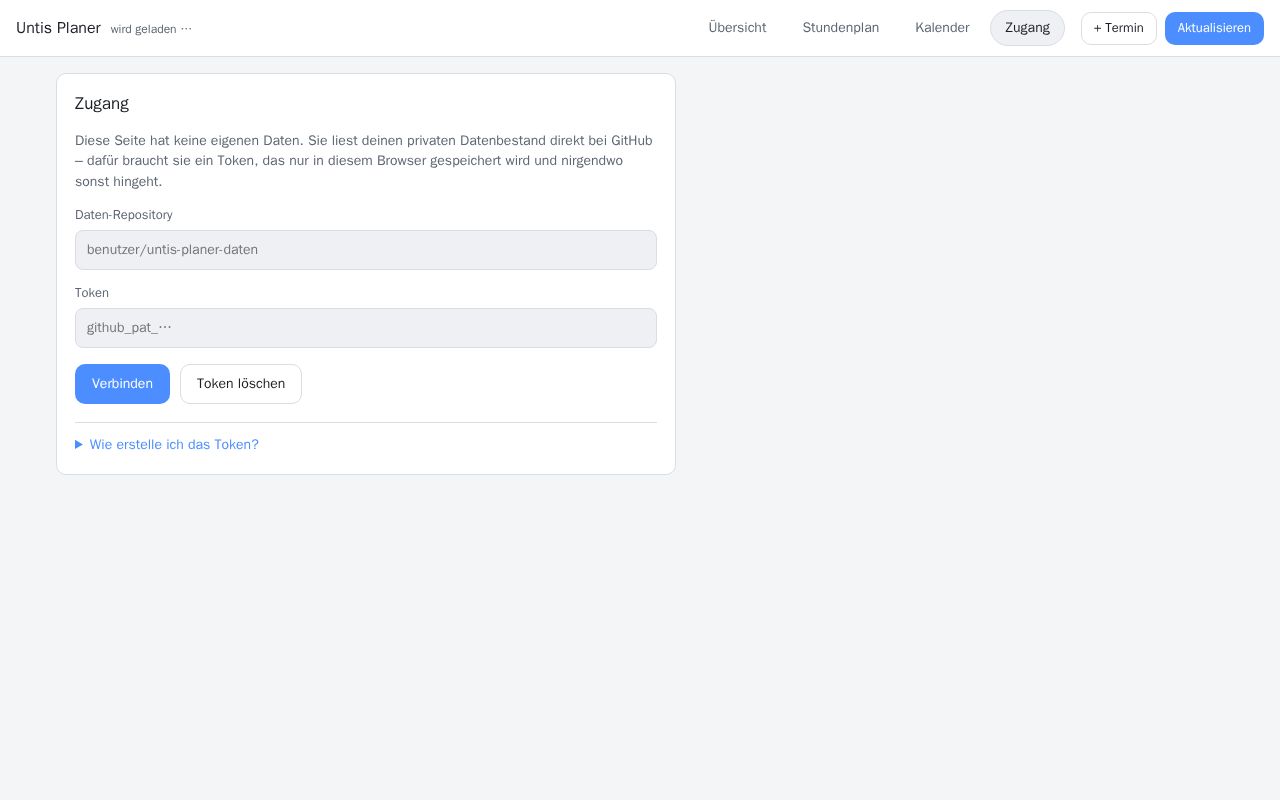 Preview of Untis Planer (Web)