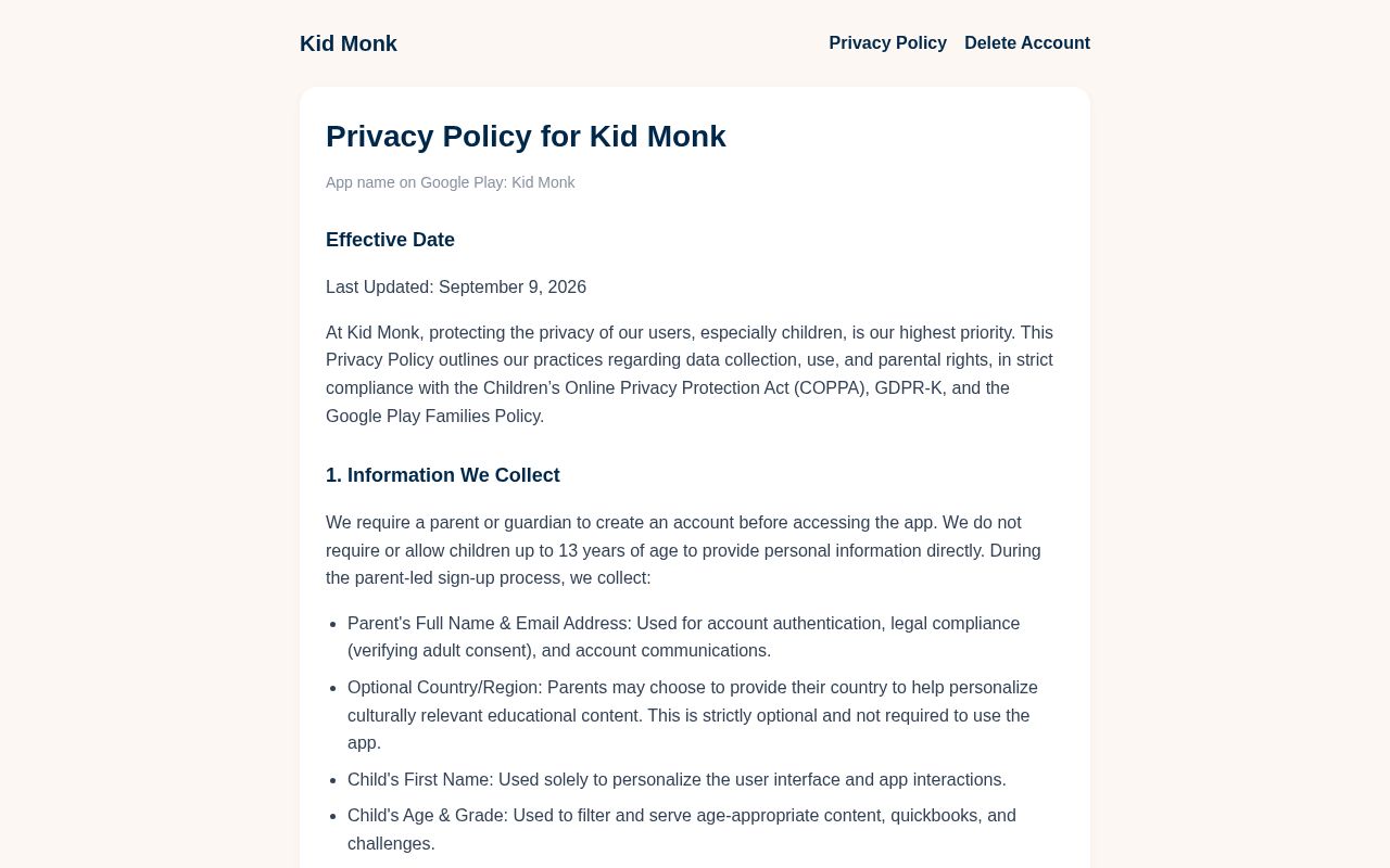 Preview of Kidmonk Github Io
