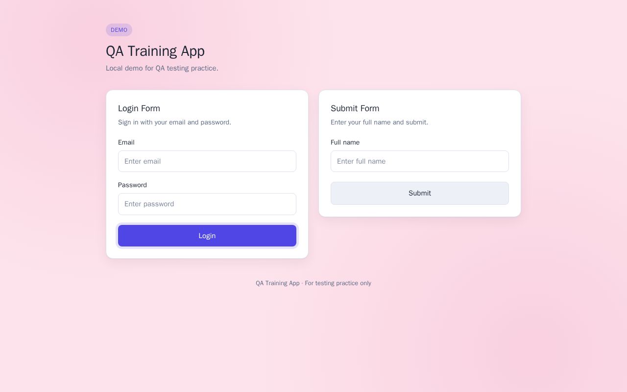 Preview of Qa Training App