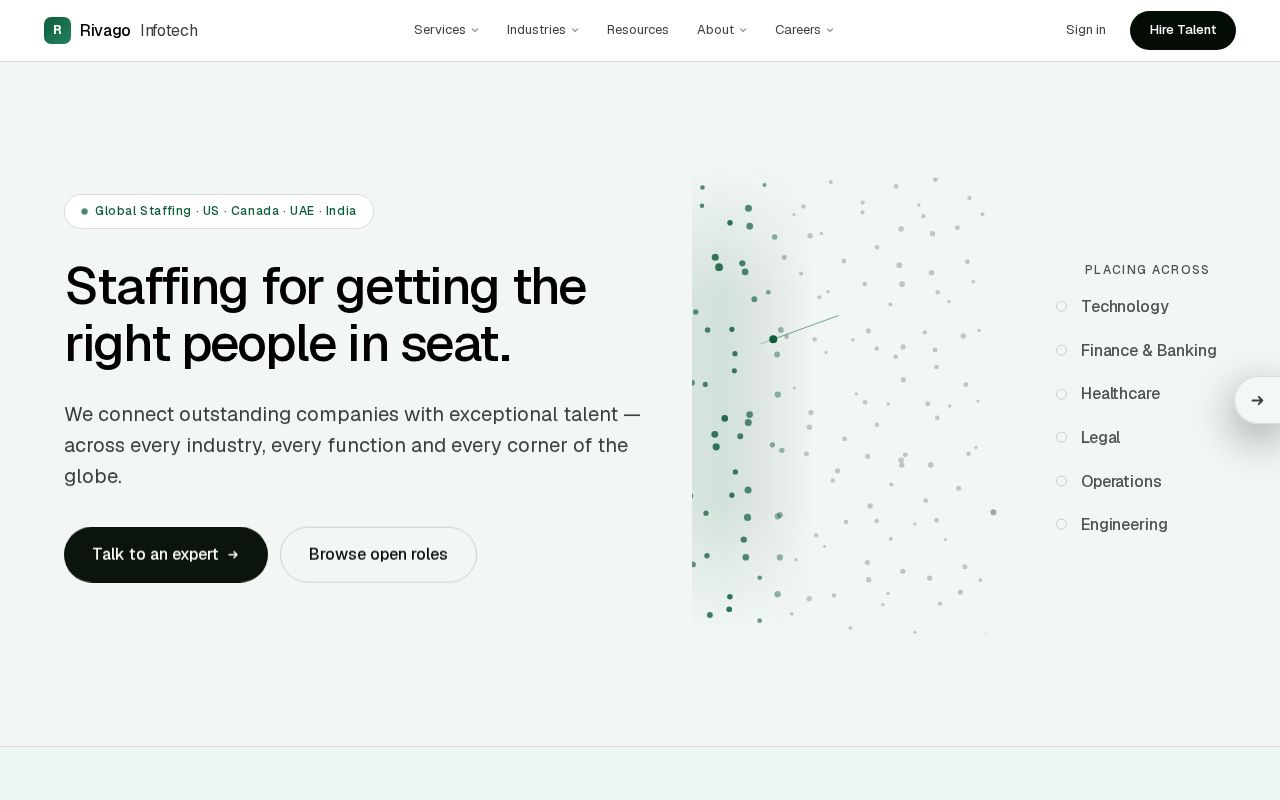Preview of Rivago Infotech Website