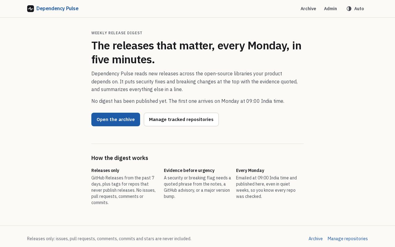Preview of Dependency Pulse
