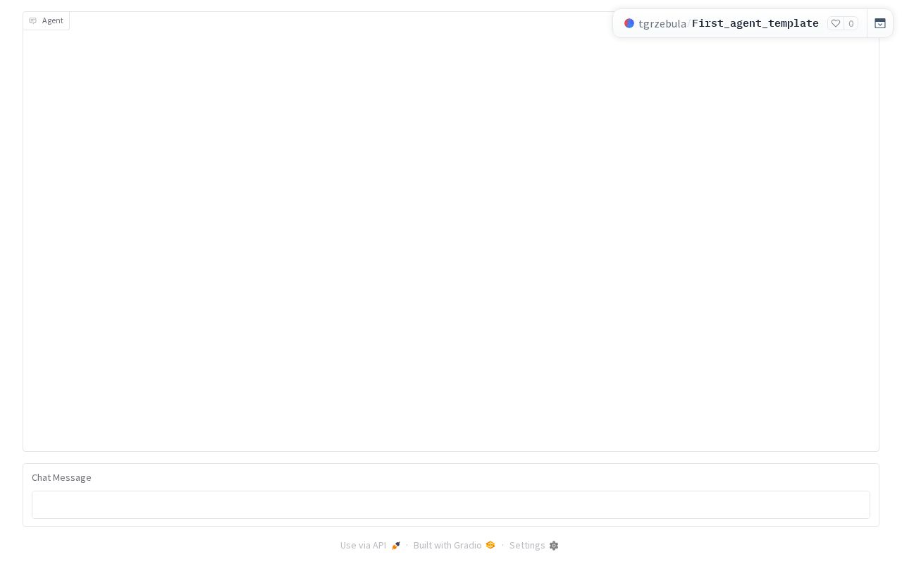 Preview of First Agent Template