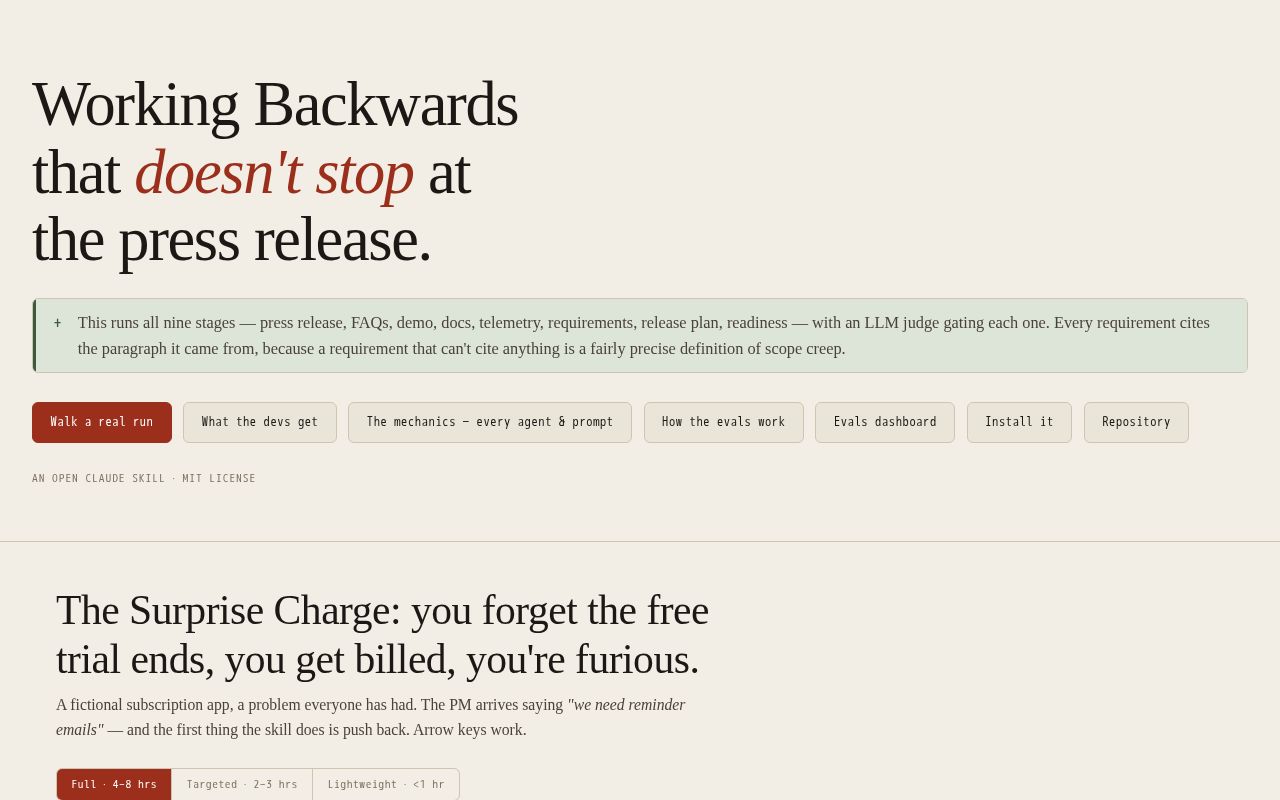 Preview of Working Backwards
