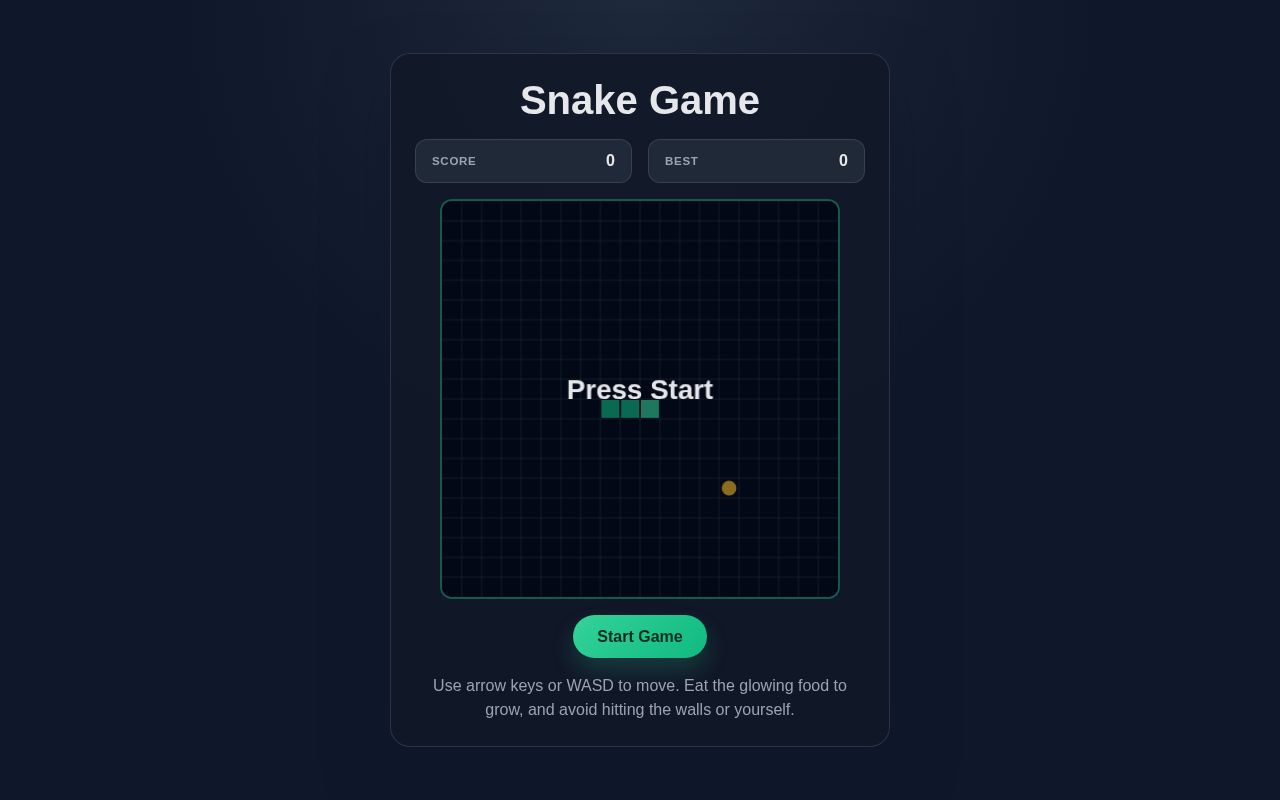 Preview of Snake Game