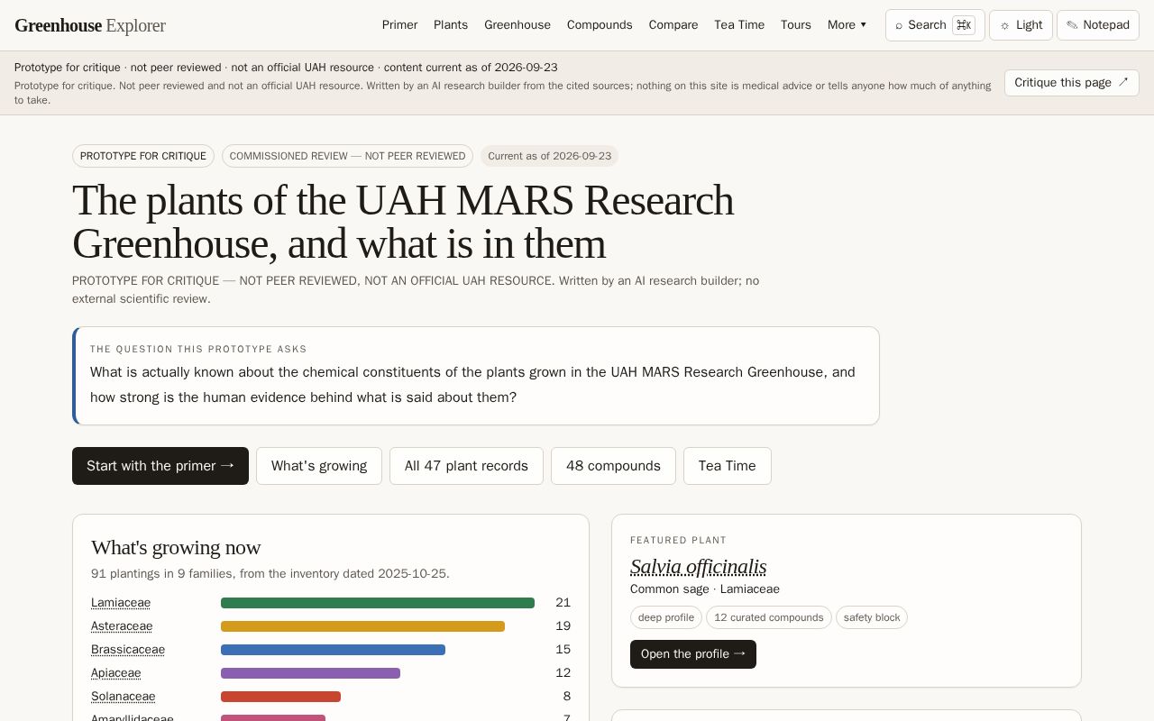 Preview of Greenhouse Explorer