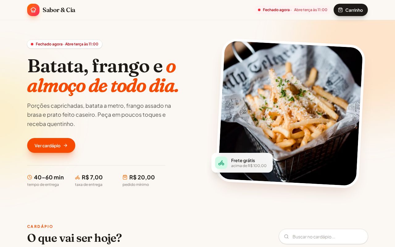 Preview of Restaurante App