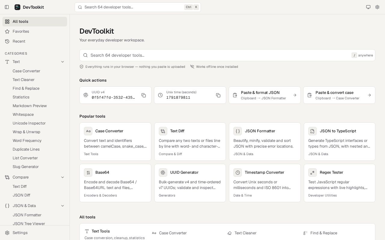 Preview of DevToolkit