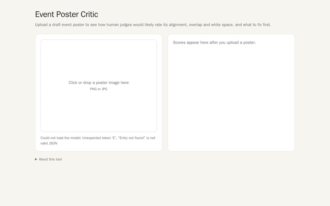 Preview of Event Poster Critic