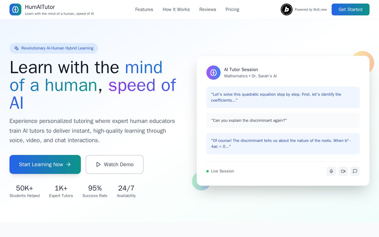 Preview of HumAITutor