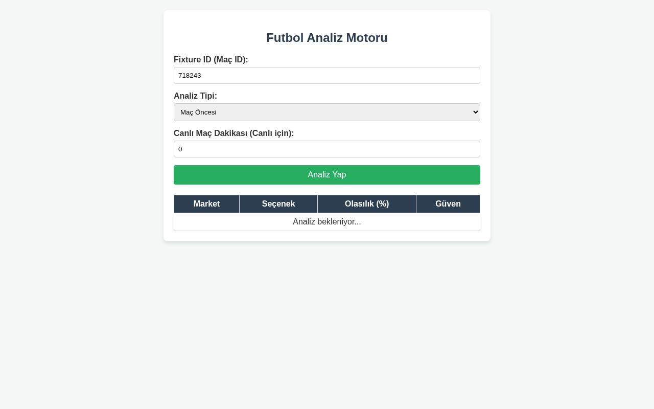 Preview of Futbol Analiz