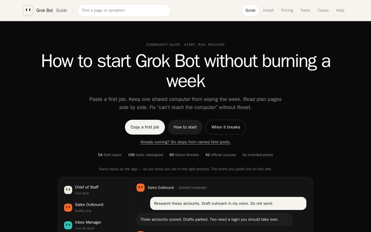 Preview of Grokbot Run