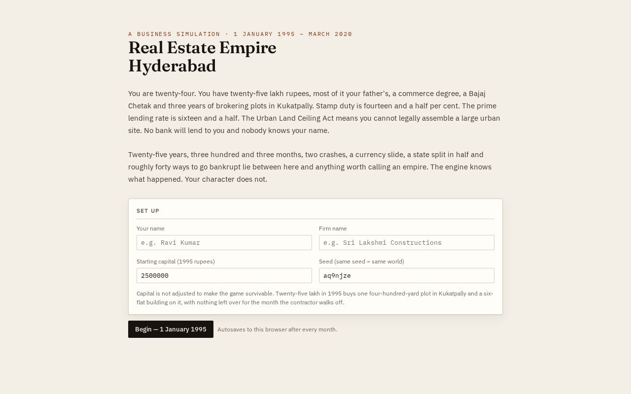 Preview of Hyderabad Real Estate Empire