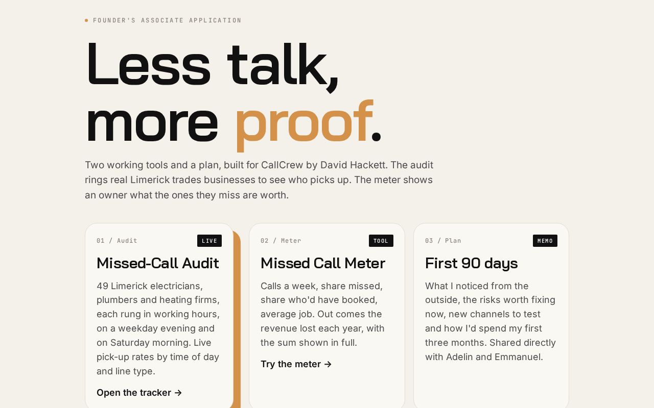 Preview of CallcrewFAdemo