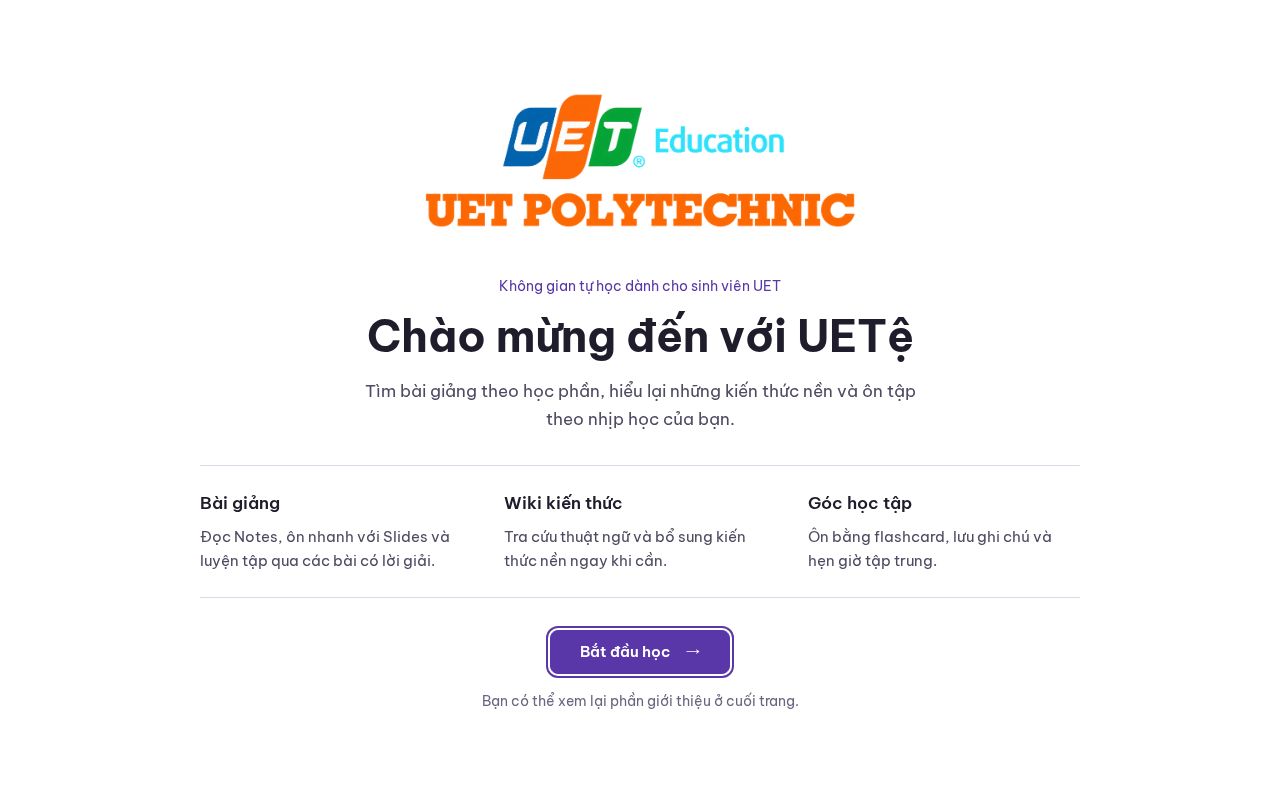 Preview of Bài giảng ôn tập cho sinh viên UET