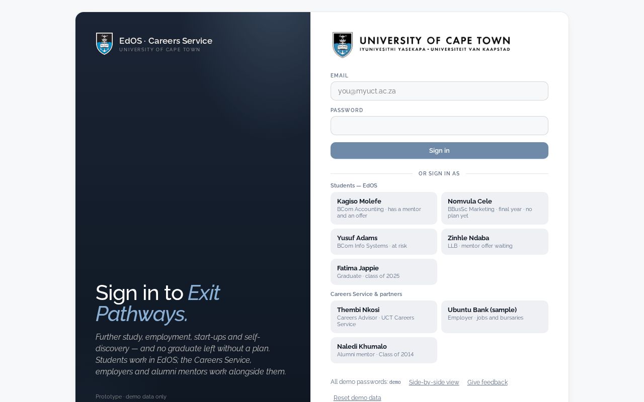 Preview of Uct Exit Pathways