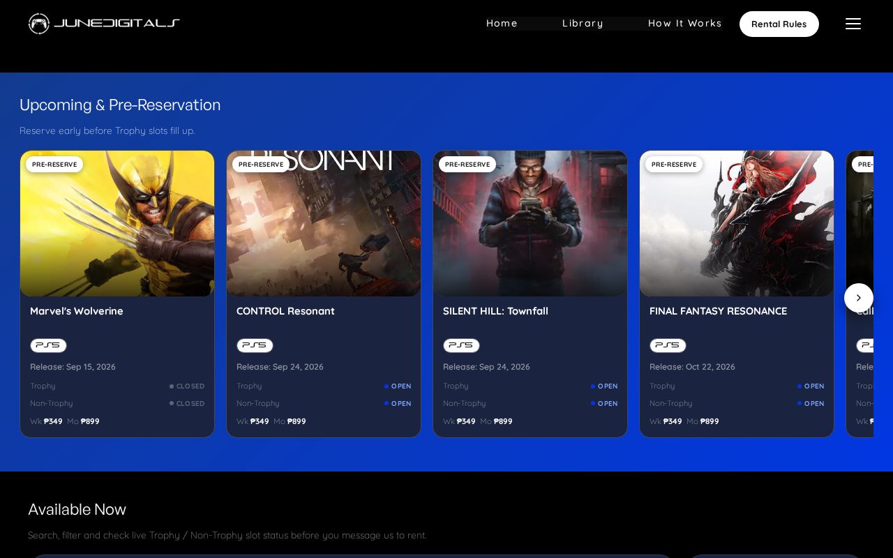 Preview of Ps5 Rentals