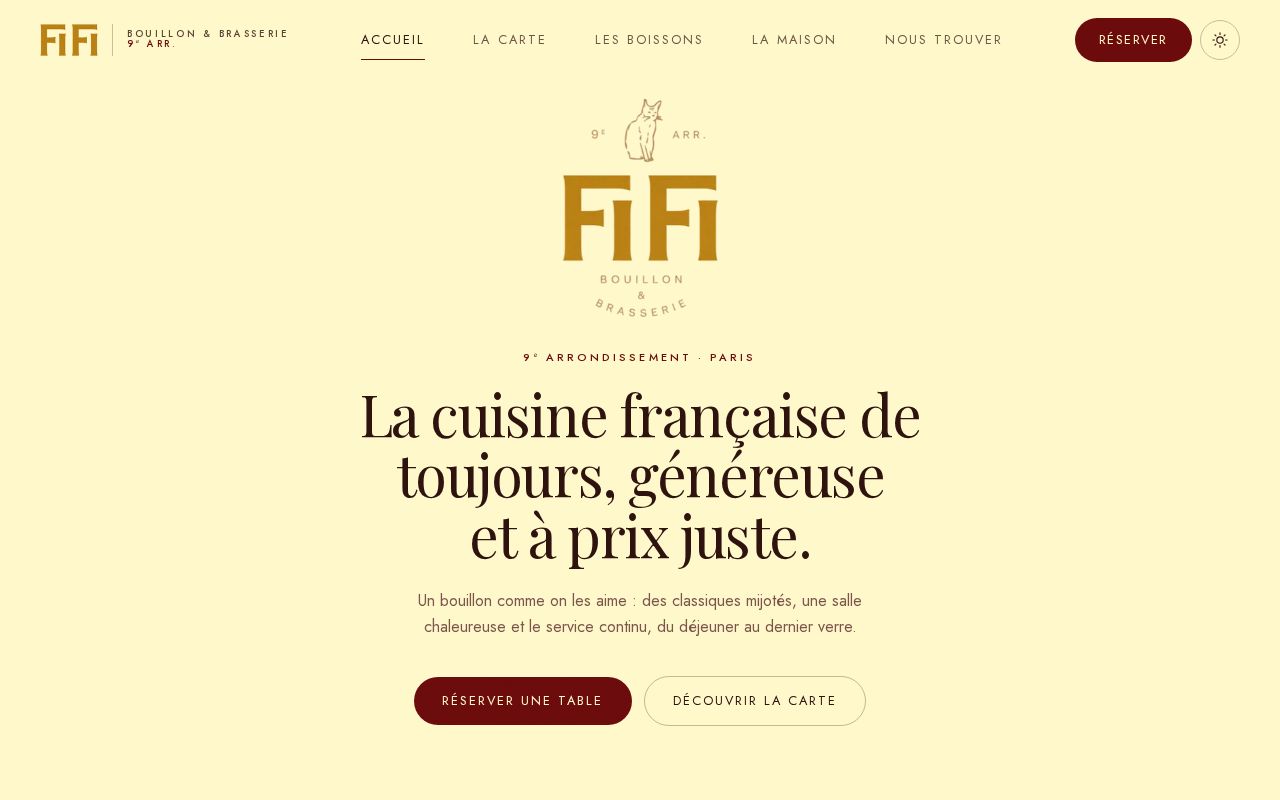 Preview of Fifibouillon Website