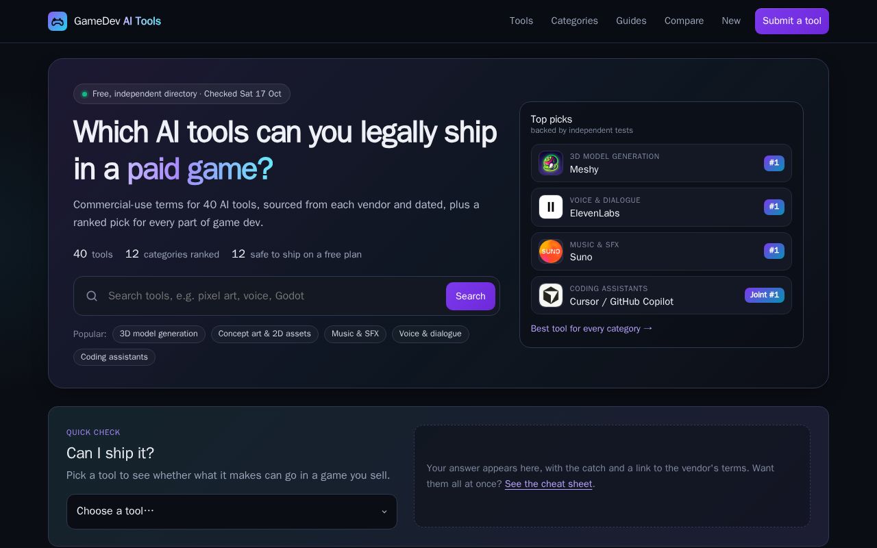 Preview of Gamedev Ai Tools