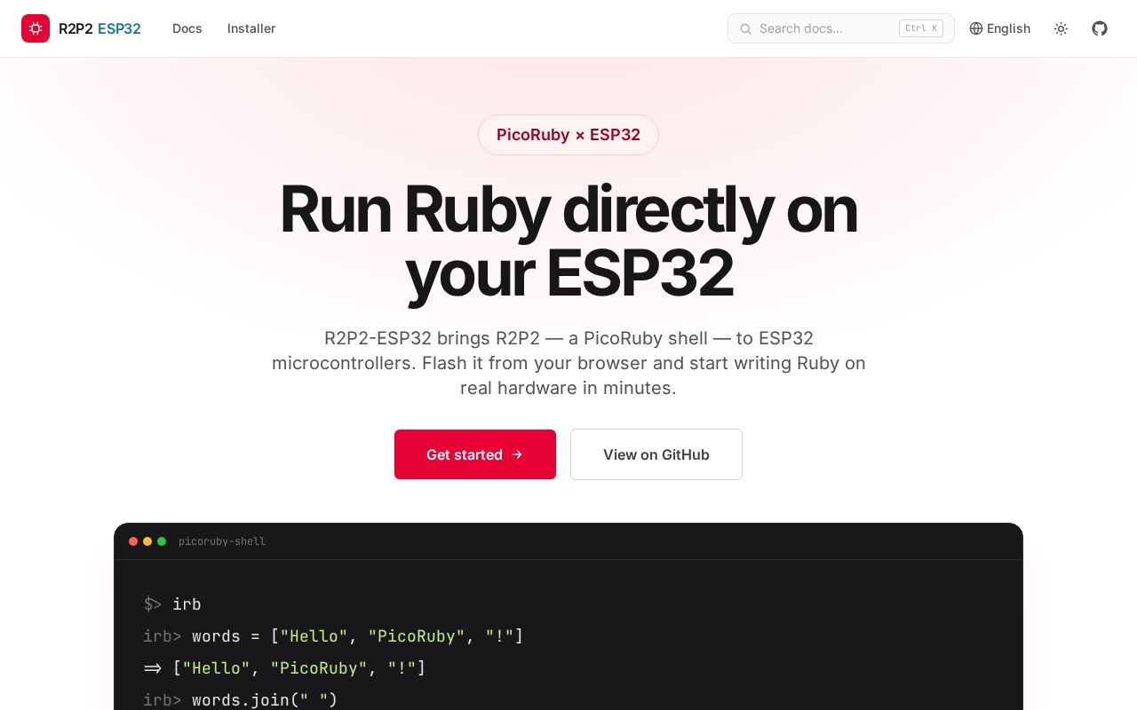 Preview of R2P2 ESP32 Docs