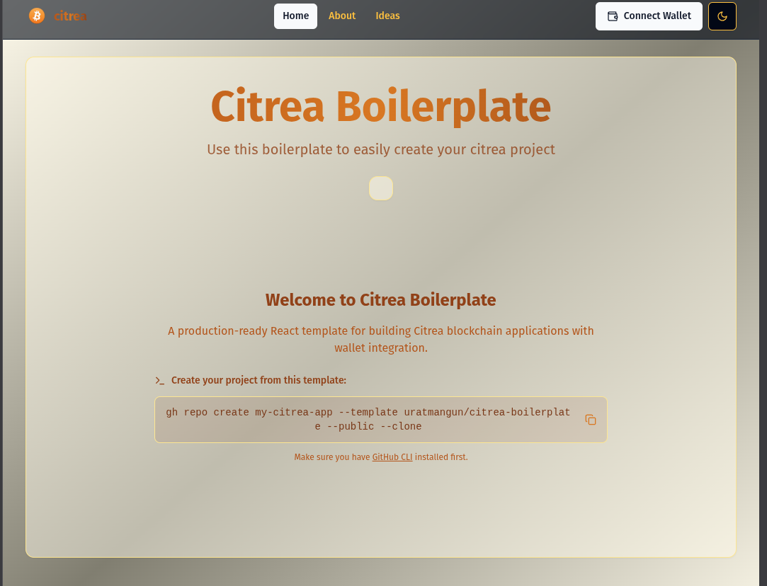 Preview of Citrea Boilerplate