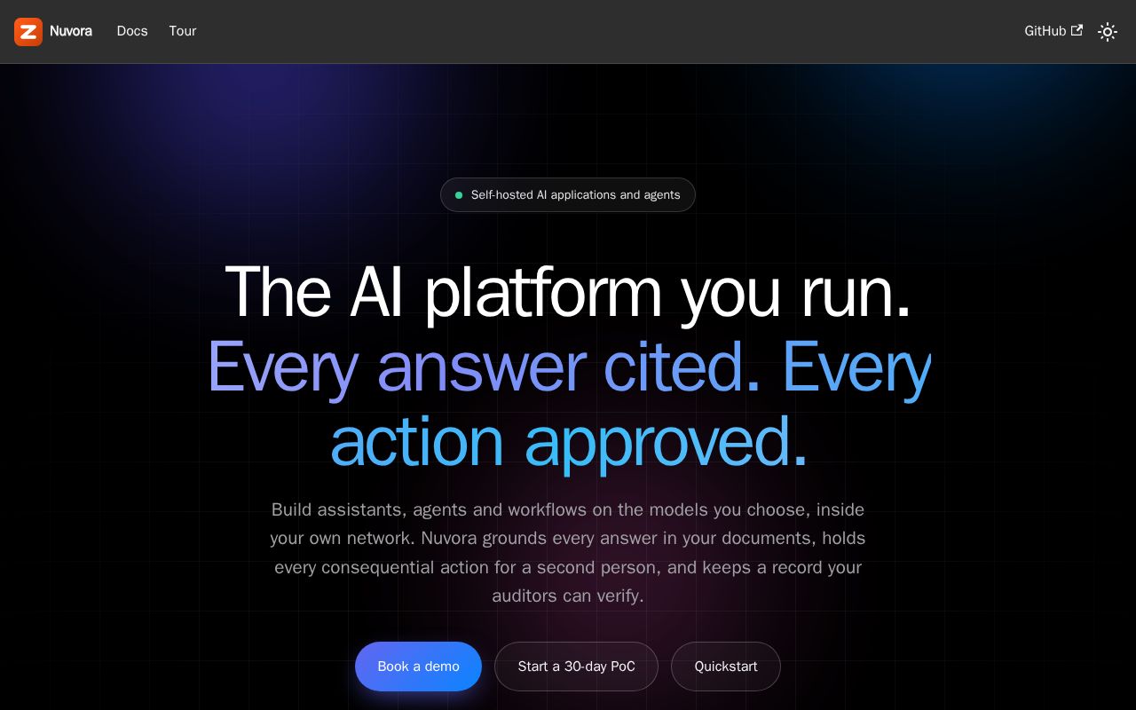 Preview of Nuvora: the AI platform you run