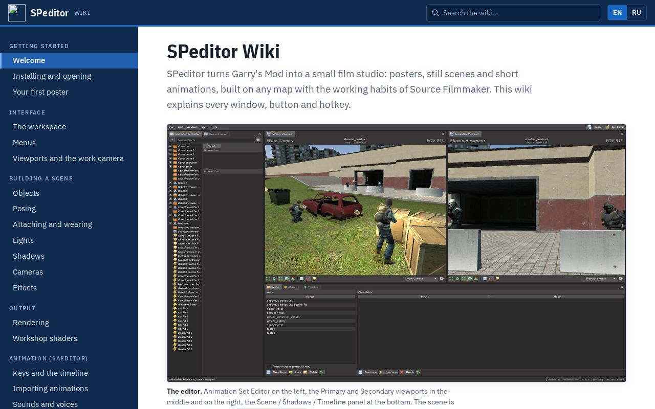 Preview of SPeditor Wiki