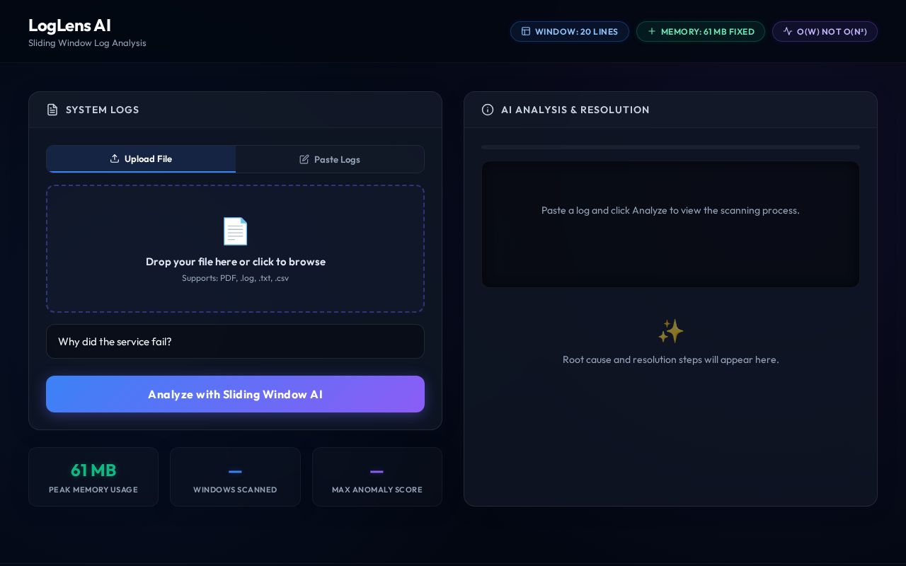 Preview of LogLens AI