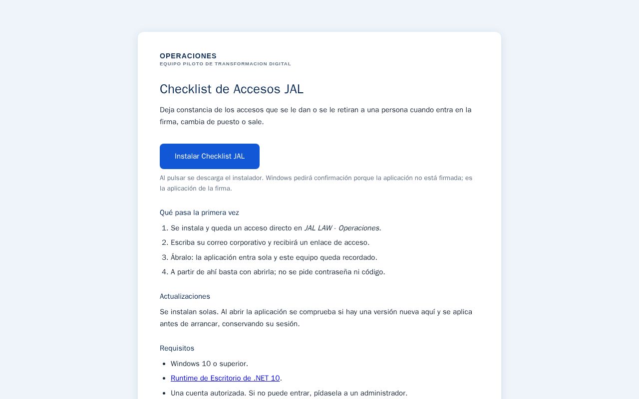 Preview of CHECKLIST JAL DEPLOY