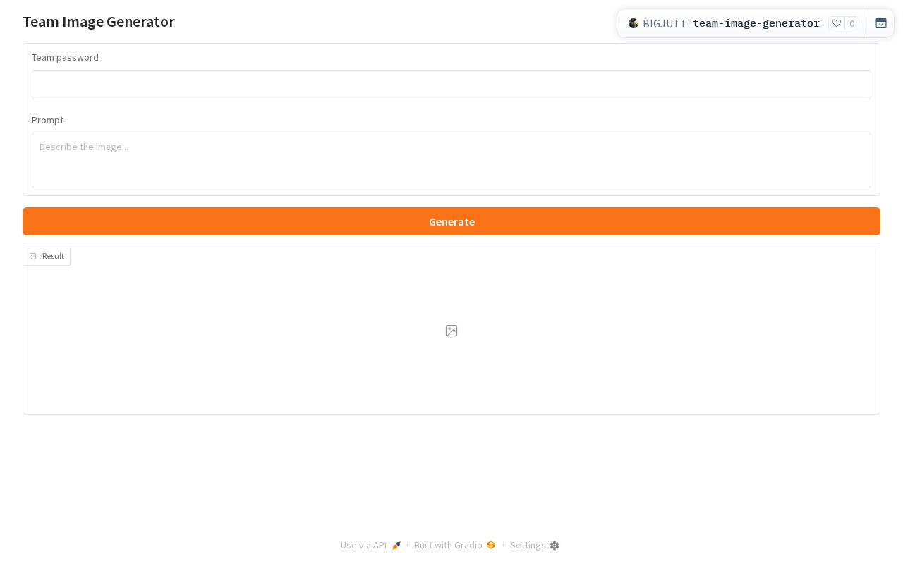 Preview of Team Image Generator