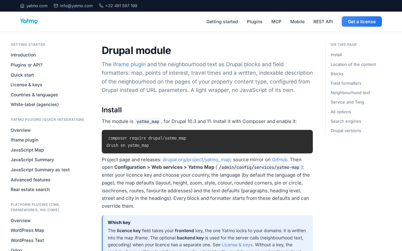 Preview of Yatmo Plugin Drupal