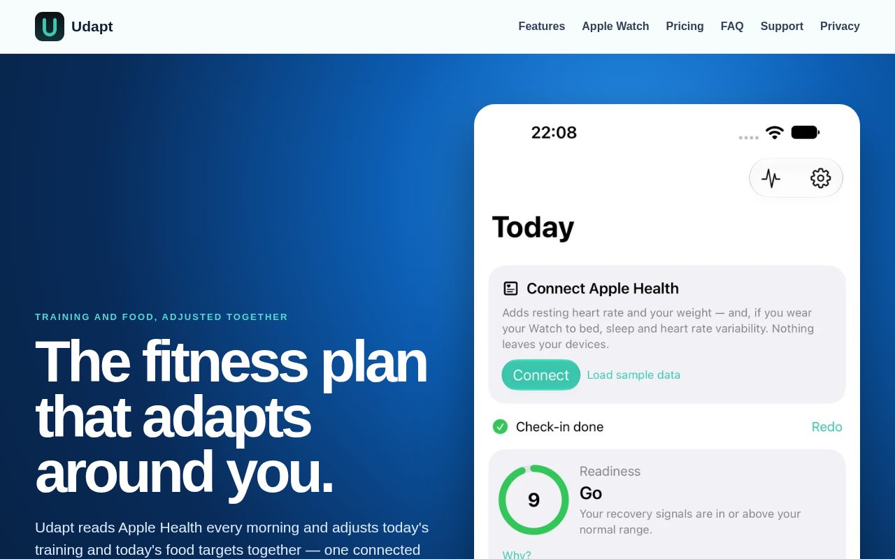 Preview of Udapt Web
