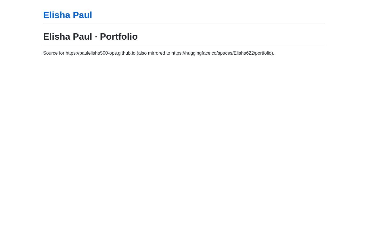 Preview of Paulelisha500 Ops Github Io