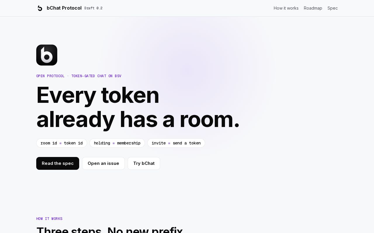 Preview of bChat Protocol: token-gated chat rooms on BSV