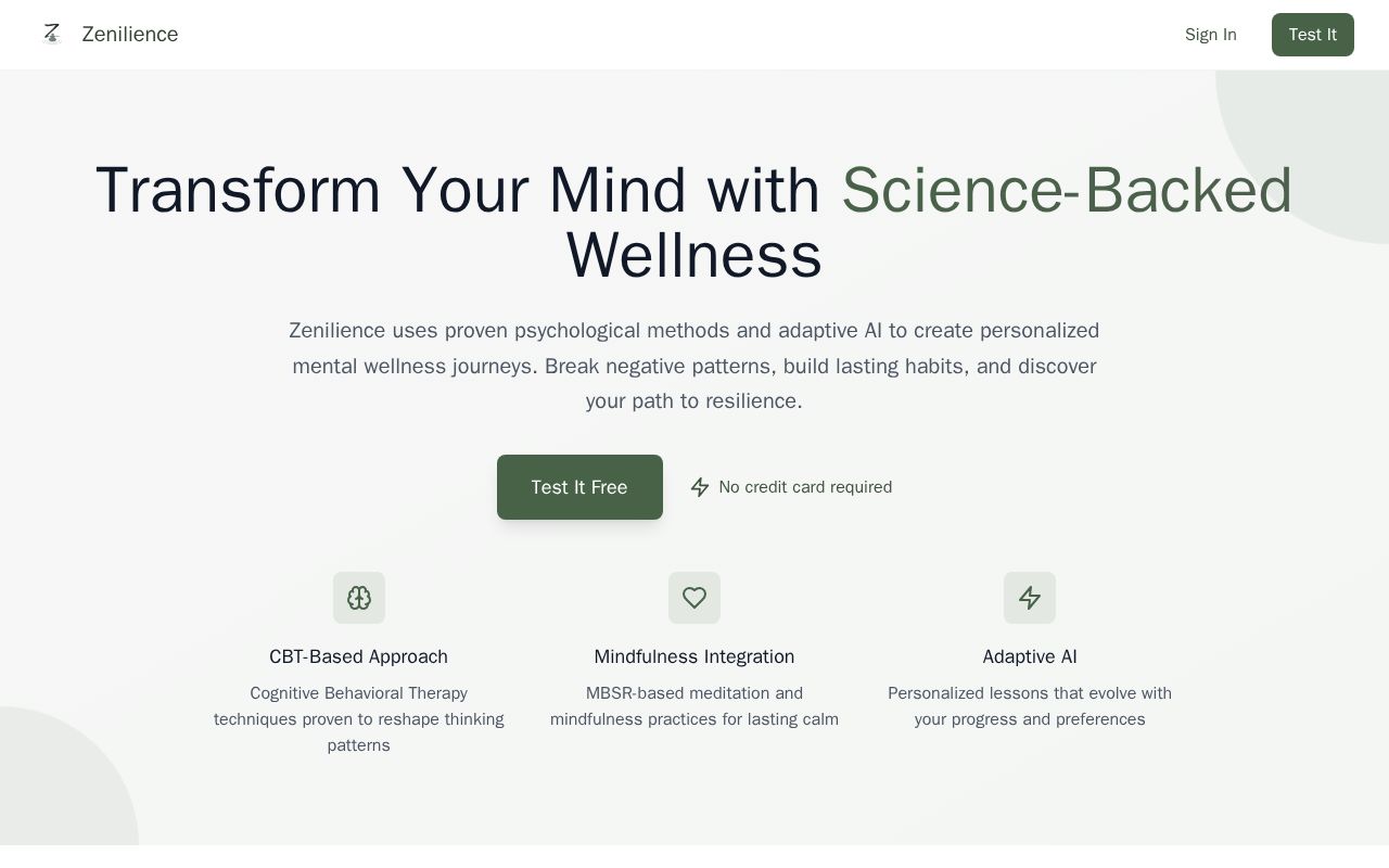 Preview of Zenilience