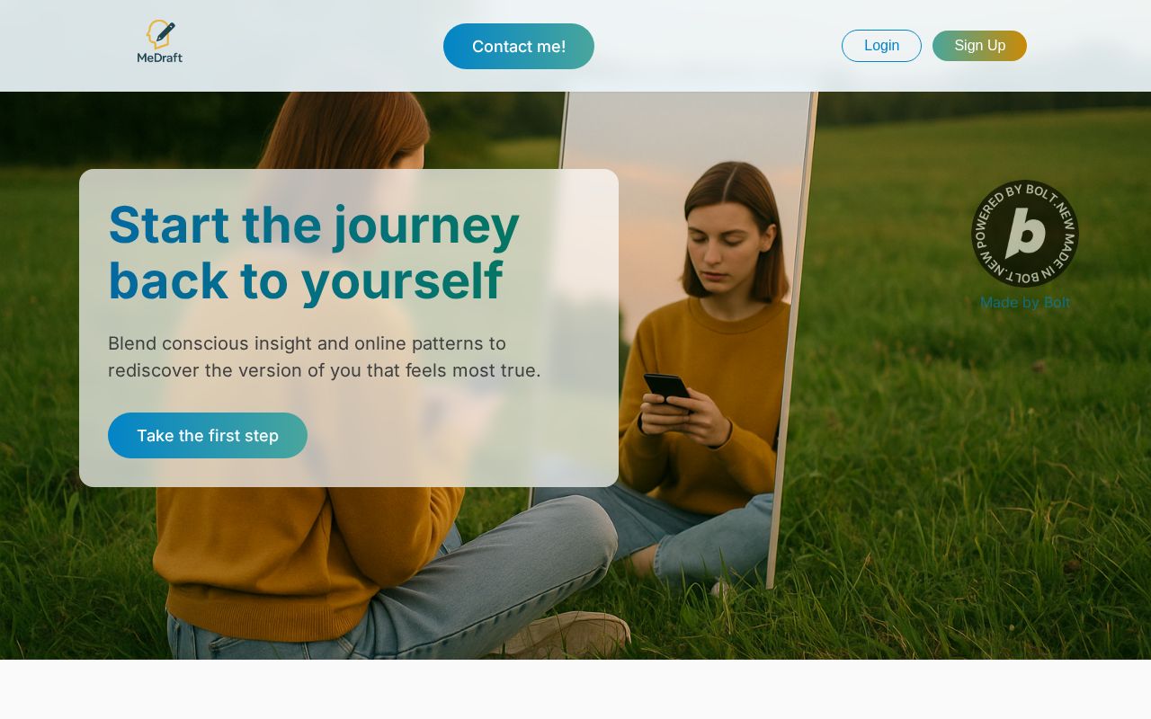 Preview of MeDraft - Self-Discovery through social platforms