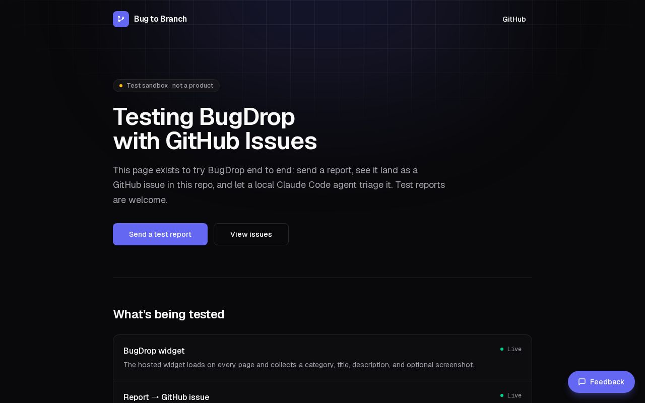Preview of Bug To Branch
